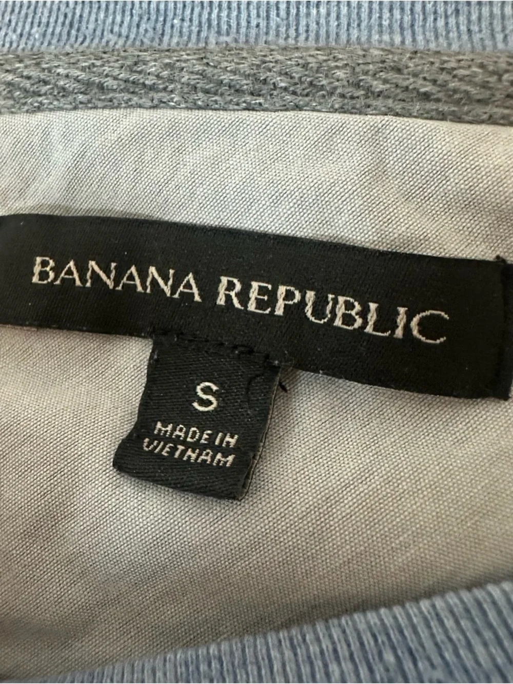 Banana Republic Mens Light Blue Long Sleeve Pullover Shirt Size S Small